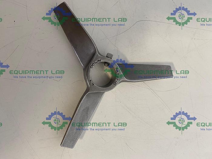 Used 6" Stainless Steel Axial Flow Impeller Blade, 3 Blade w/ 1" Bore