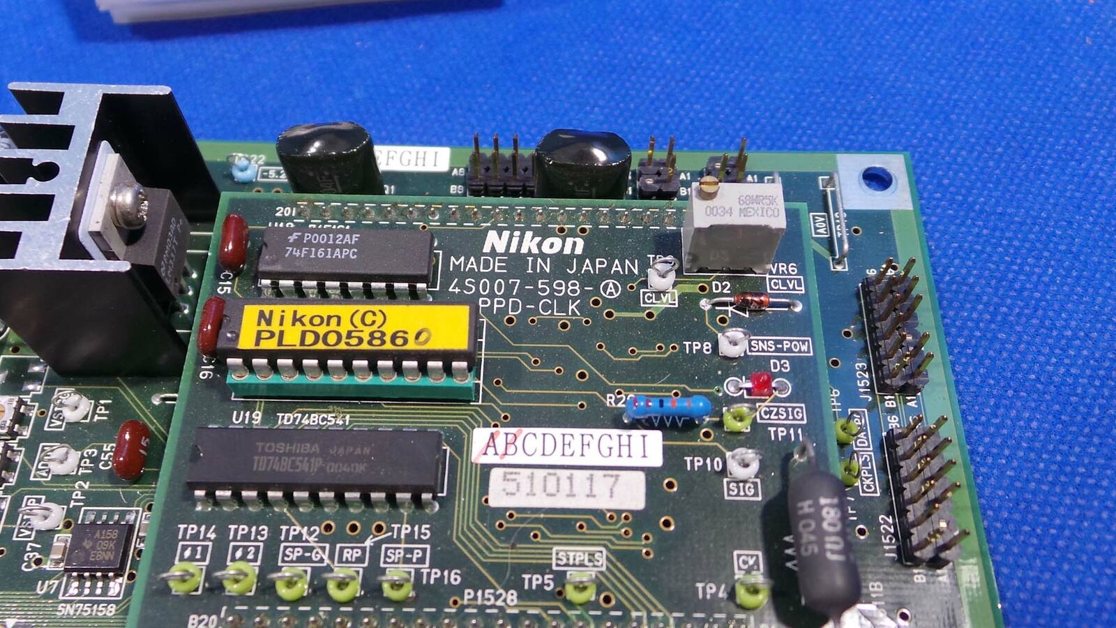 Used Nikon 4S007-580-C Board, 4S07-580-C PPD-A/D With Board 4S007-598-A / NSR-S204B Step-and-Repeat /