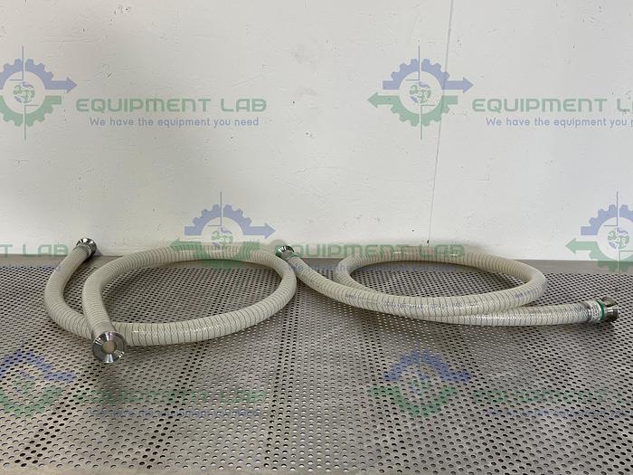 Used Sani Tech  STHT-WR-1000 84" Silicone Hose w/ 1" Sanitary Fitting