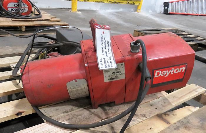 Used DAYTON 3 TON ELECTRIC HOIST