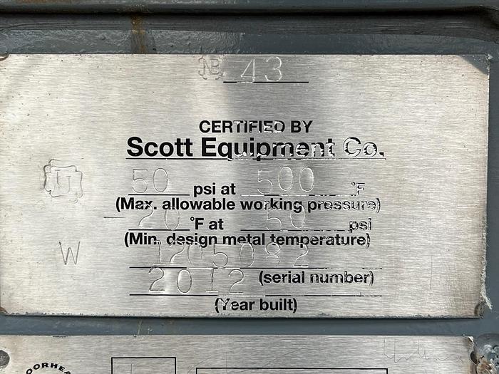 Used 36" X 144" SCOTT TENDER BLEND MIXER / HEATER - S/S - JACKETED