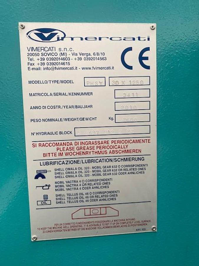 Usato PIEGATRICE IDRAULICA VIMERCATI