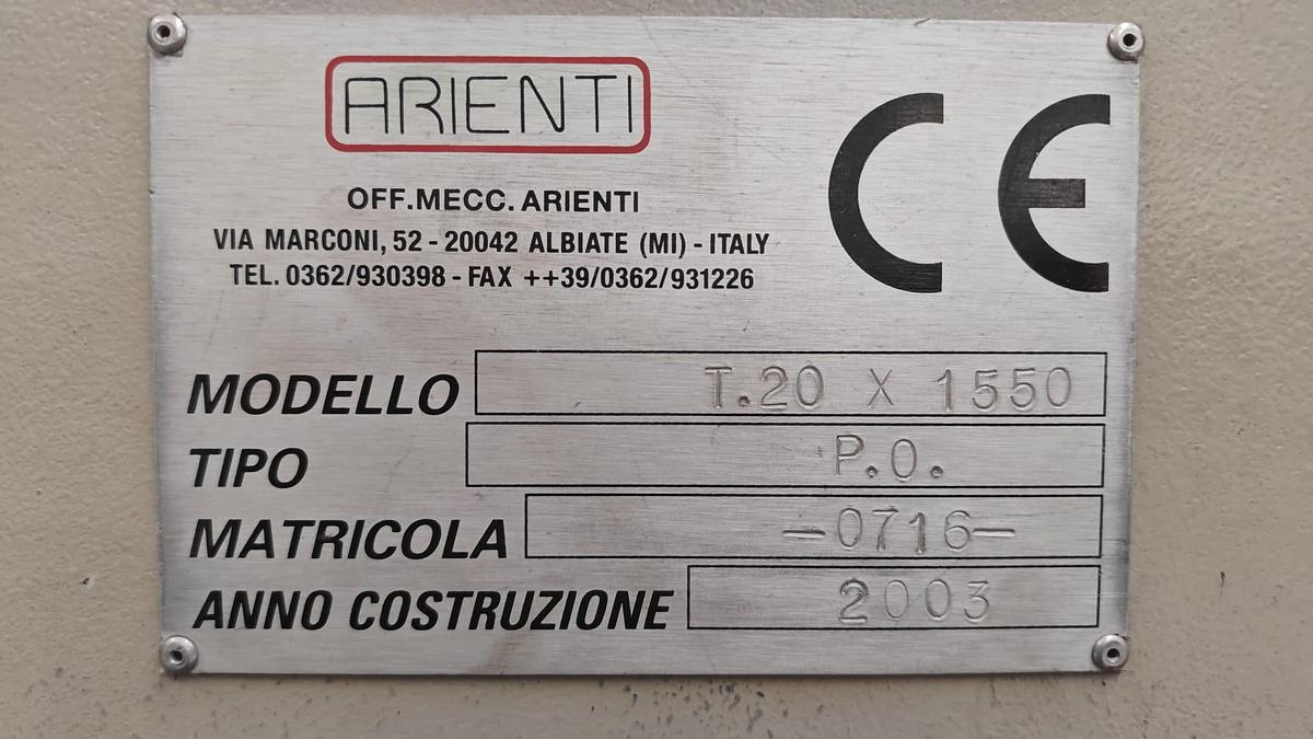 Usato PIEGATRICE IDRAULICA ARIENTI