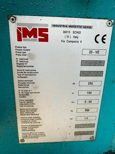 Usato Pressa eccentrica a frizione IMS 25 VE