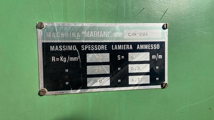 Usato CESOIA MECCANICA MARIANI