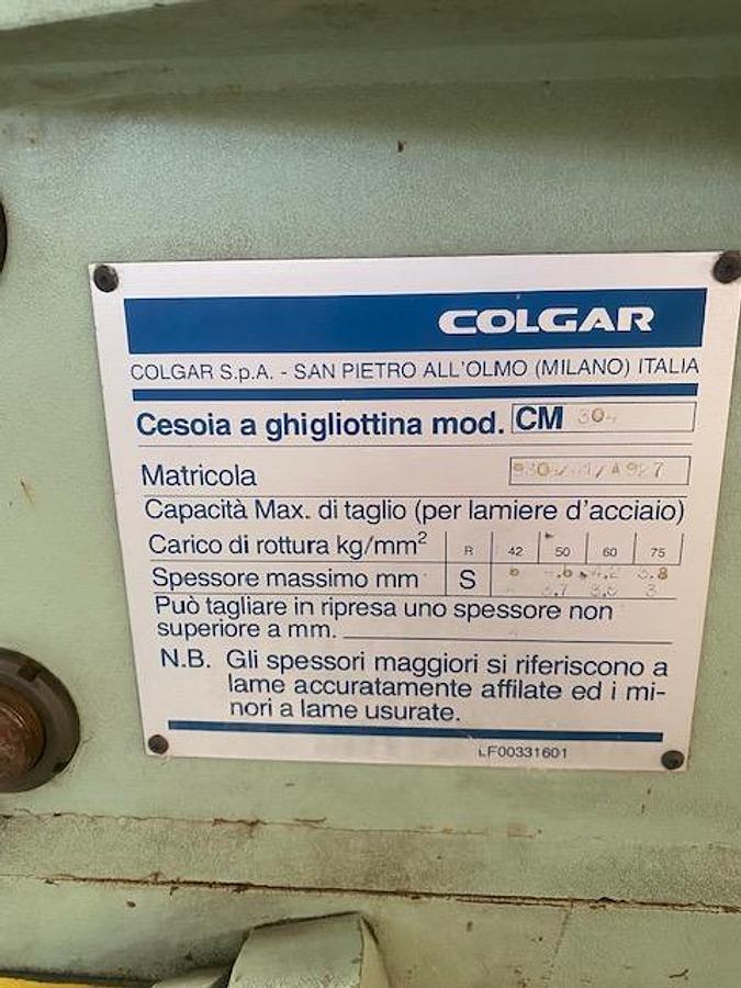 Usato CESOIA MECCANICA COLGAR