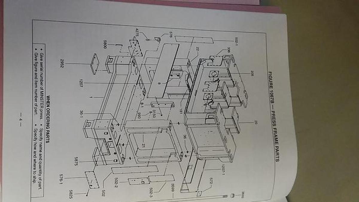 Used Minster High Speed 125 Ton Press