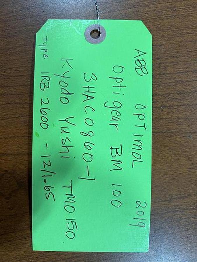 Used 2019 ROBOT - ABB Optimol Optigear BM100