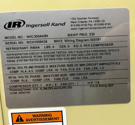 Used 2016 Ingersoll Rand R45n Nirvana VSD Efficiency