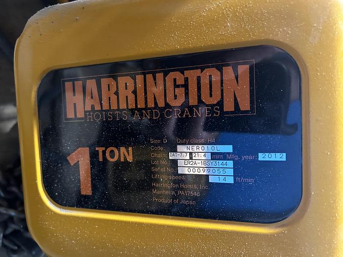 Used 2012 Harrington 1 TON HOISTS AND CRANES