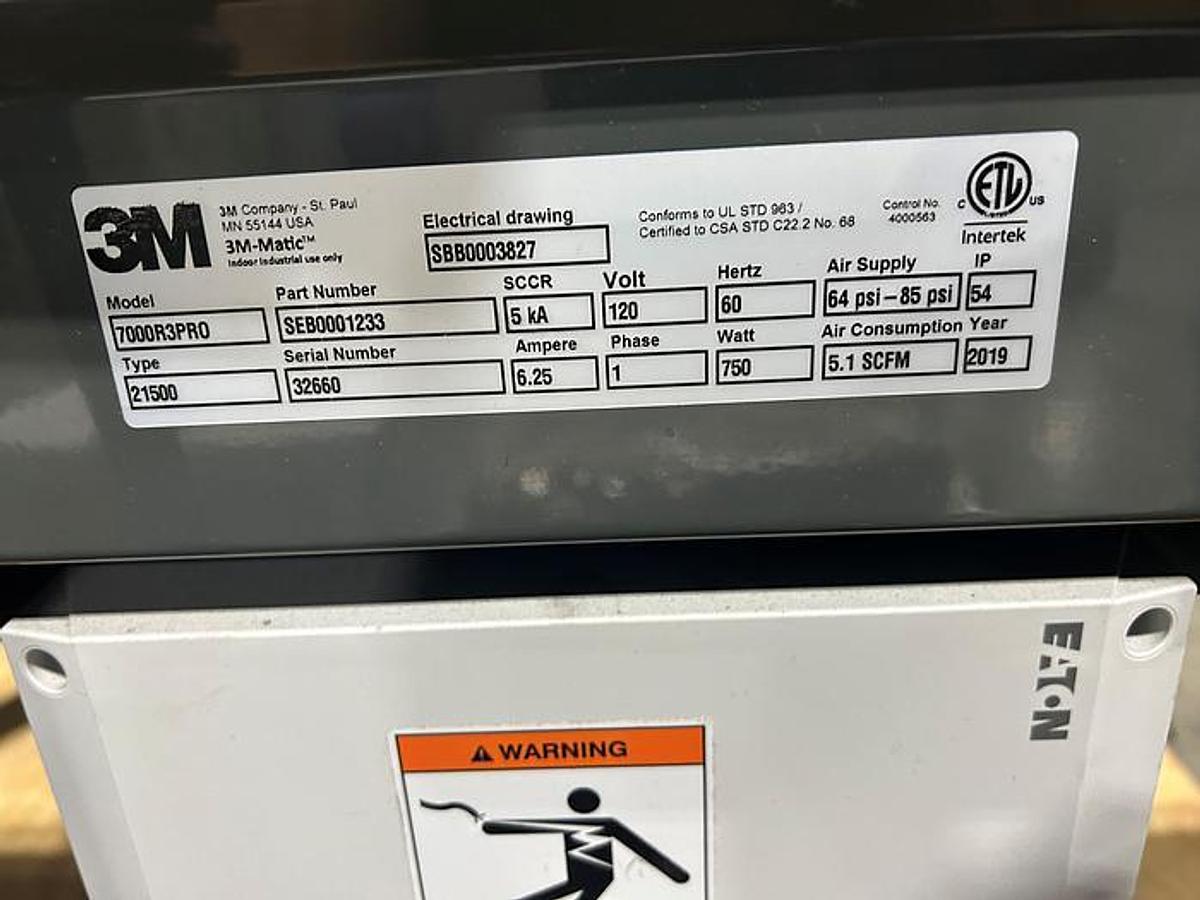 Used 2019 3M-MATIC CASE SEALING SYSTEMS 7000R3 PRO
