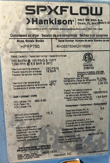 Used Hankinson HPRP750