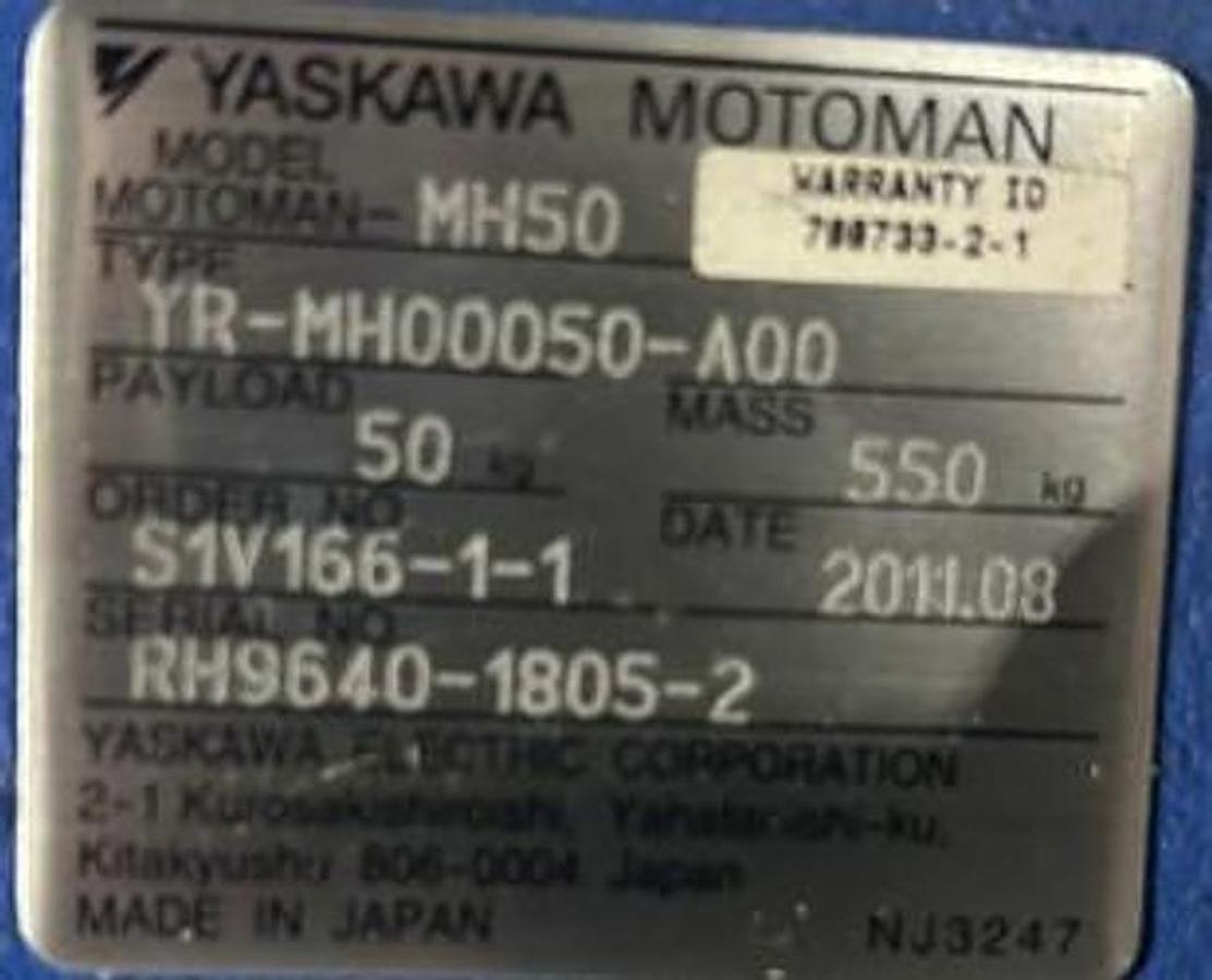 Used 2011 ROBOT- Yashkawa Electronic Corporation Motoman MH50