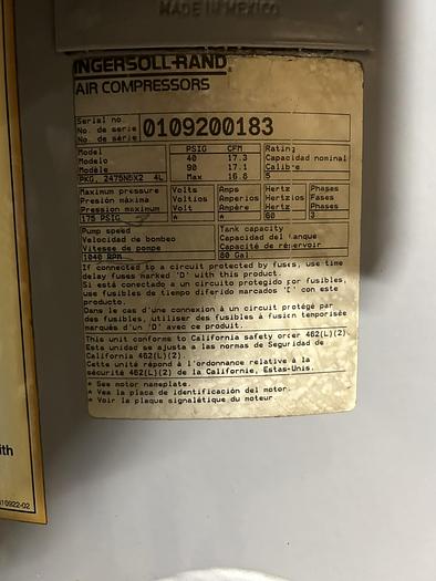 Used INGERSOLL RAND 2475