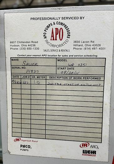 Used 2014 Sauer  WP4351 - 088120