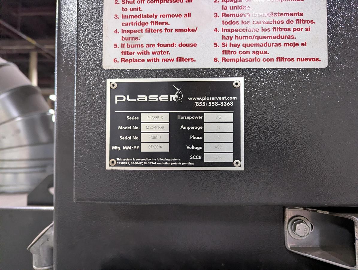 Used 2014 RoboVent Plaser mdc-4-1836