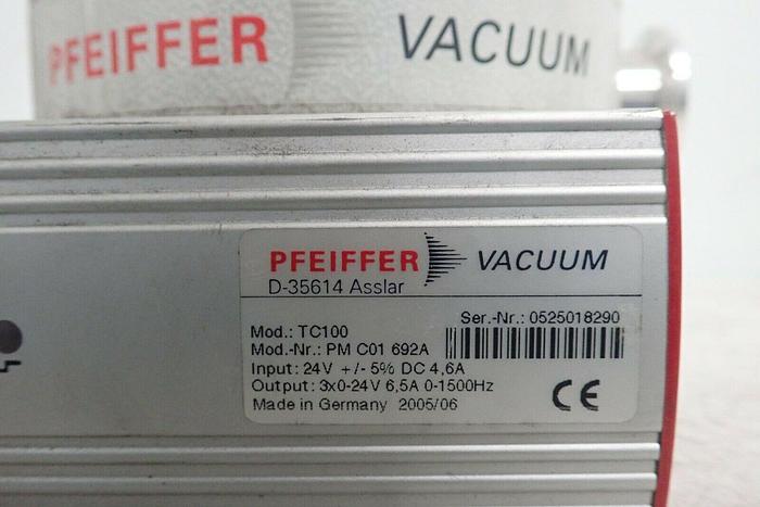 Used Agilent Pfeiffer D-35614 Asslar TMH 262 X S Vacuum Turbo Pump & Controller TC100