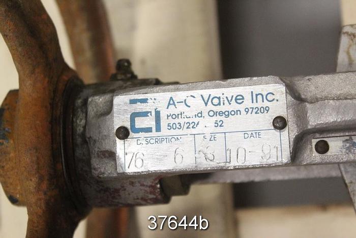 Used AC Valve 3" Hand Operated Knife Gate Valve #37644