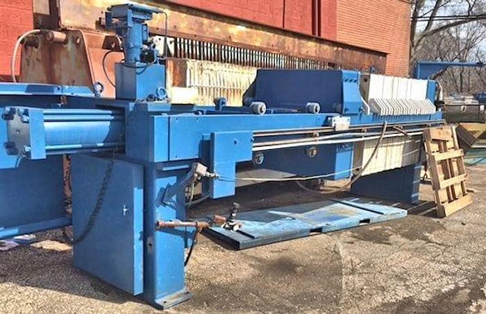 Used 21 CU. FT. JWI FILTER PRESS (EXPANDABLE) – 1000 MM – NON-GASKETED – RECESSED (#8899)