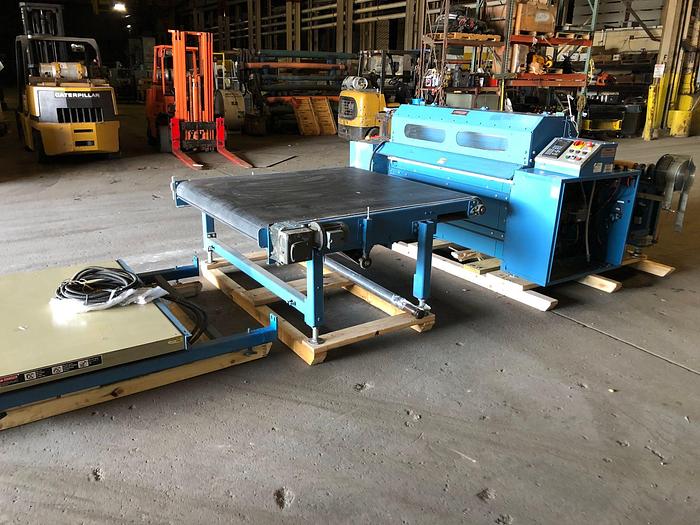 Used 60" ROSENTHAL SHEETER MODEL WM-5HIRSHEAAAAP-OK24 W/ OUTPUT CONVEYOR