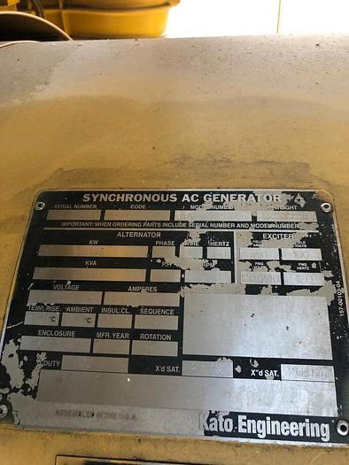 Used Caterpillar C 175 engine with Kato generators Very low working hours.