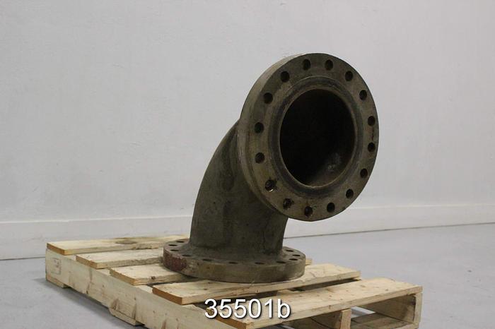 Used 10" Diameter Cast Stainless Steel 90 Degree Elbow Pipe #35501