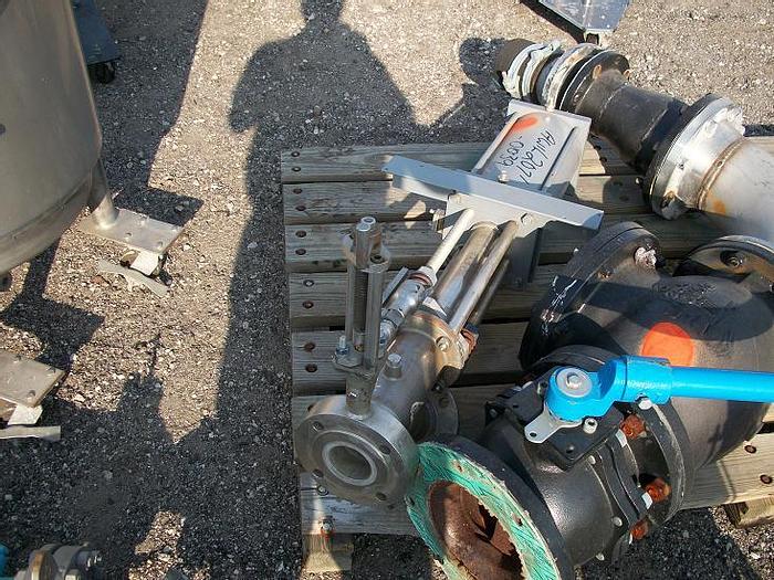 Used Used Fetterolf 3" pneumatic stainless steel flush valve with sampling port