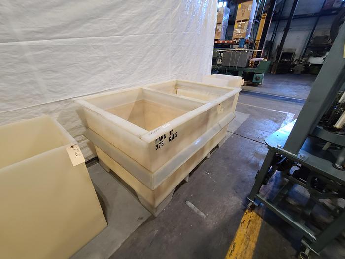 Used Polypro Tank Counter Flow Rinse side and bottom support 70" x 28" x 29" Removable Partition - LARRY PLEASE CHECK DEMENTIONS