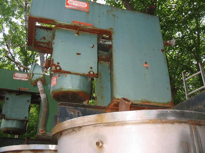 Used 20 HP MYERS HIGH SPEED DISPERSER S/S – XP – ON 500 GAL. TANK