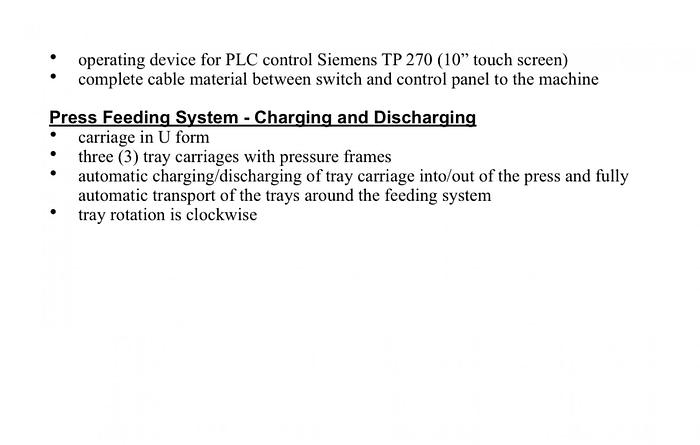 Used Wemhoner Variopress