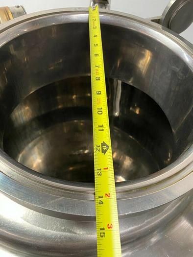 Used LEE 150 Liter Stainless Steel Jacketed 45 PSI Reactor w/ Sight Glass & Valves