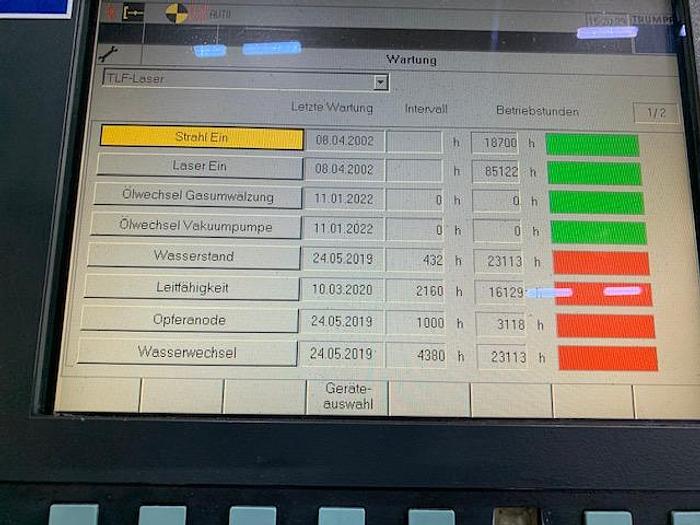 Used 2002 Trumpf Lasercell 1005