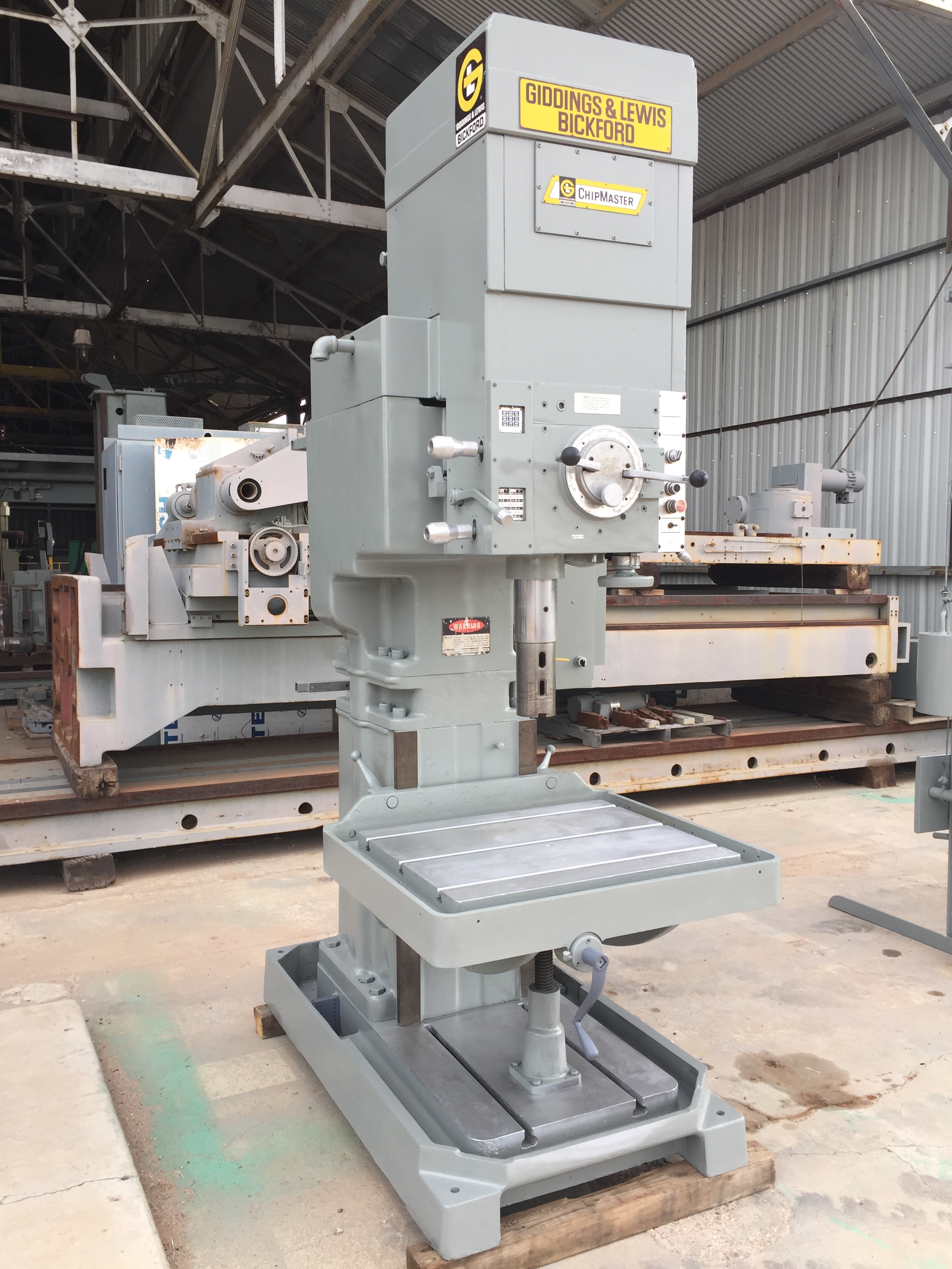 Used 32” G & L / Bickford Hvy. Duty Single Spindle Drill; #6 MT