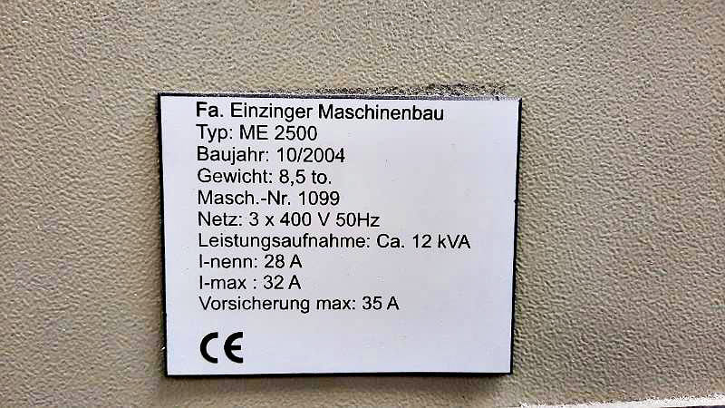 Used 2004 Einzinger  ME 2500 -