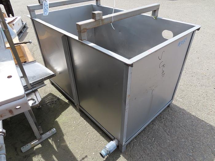 Used 300 Gallon Rectangular Stainless Steel Tank