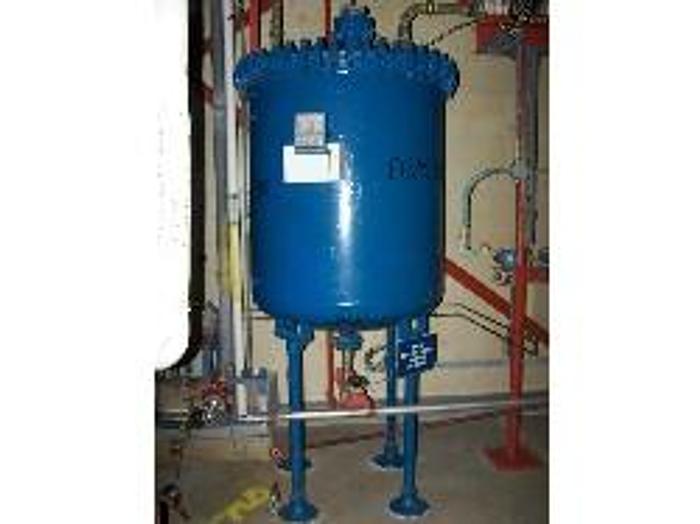 Used Pfaudler 300 gallon vertical glass lined vacuum receiver