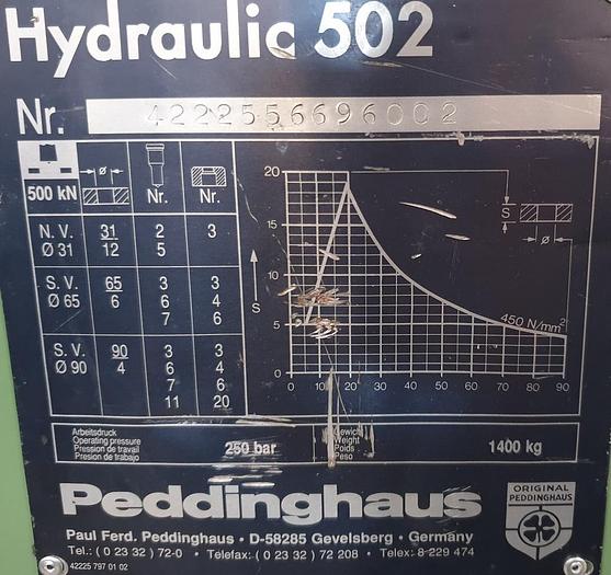 Gebraucht Lochstanze Peddinghaus Hydraulic 502