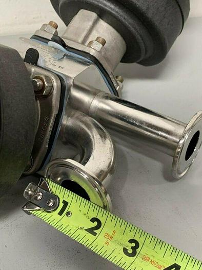 Used 2 ITT Sherotec 90PSI Stainless Steel Valves w/ 2 Position Monitors & 1" Sanitary