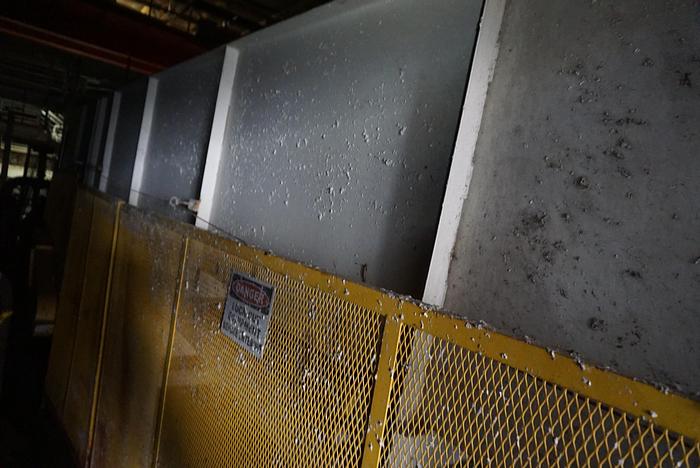 Used 50' LONG BELT CONVEYOR 64" WIDE MATERIAL W/ BALE DUMPER