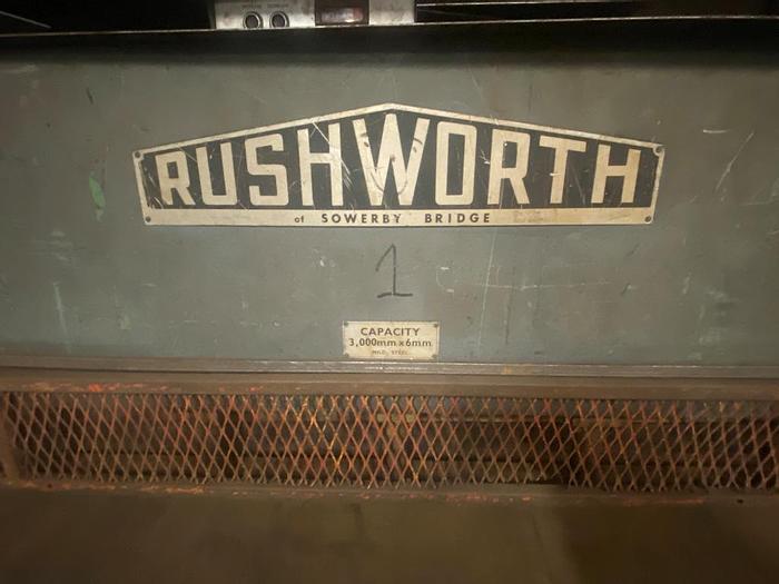 Used Morgan Rushworth 3m x 6mm Guillotine Shears