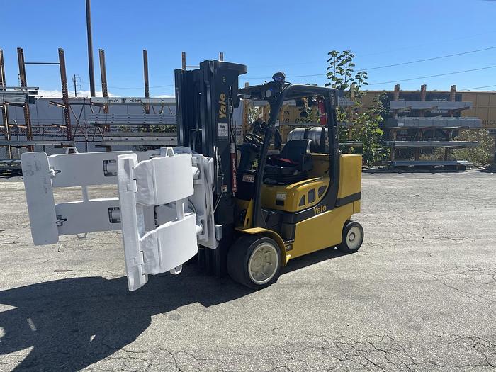 Used 12,000 POUND YALE ROLL CLAMP TRUCK W/ 72" CASCADE CLAMP
