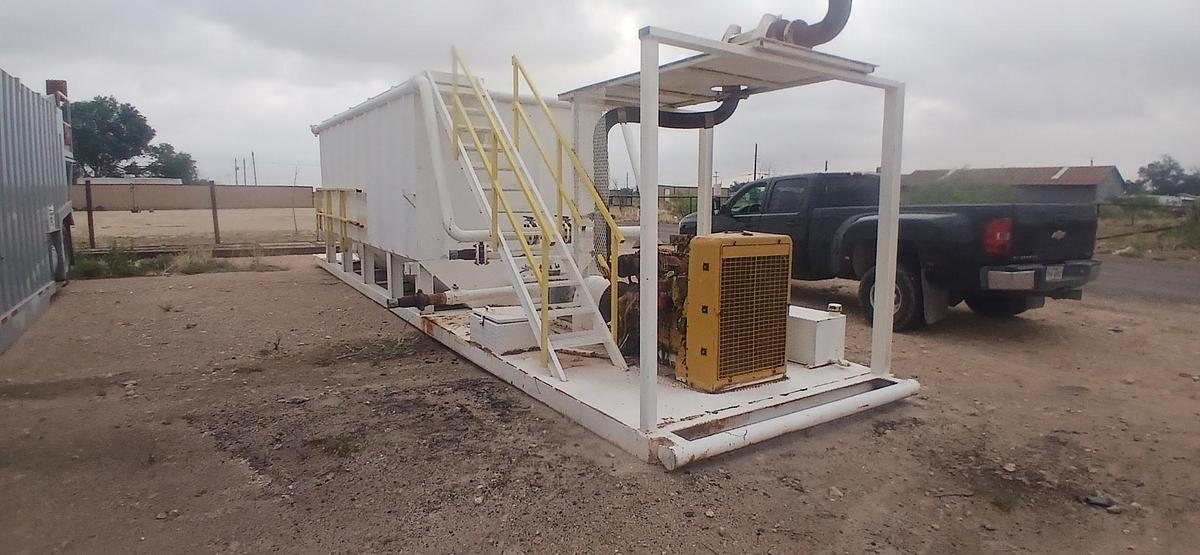 Used 210BBL Mix Plant - CAT 3304 Engine, 5” x 4” x 14” Centrifugal Pump, Mixing Hopper, Used Basic Refurb