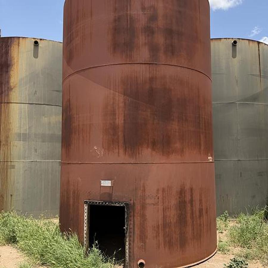 Used Permian Tank 210BBL Vertical Storage Tanks - 10’ x 15’, Carbon Steel, Flat Bottom, Used Basic Refurb