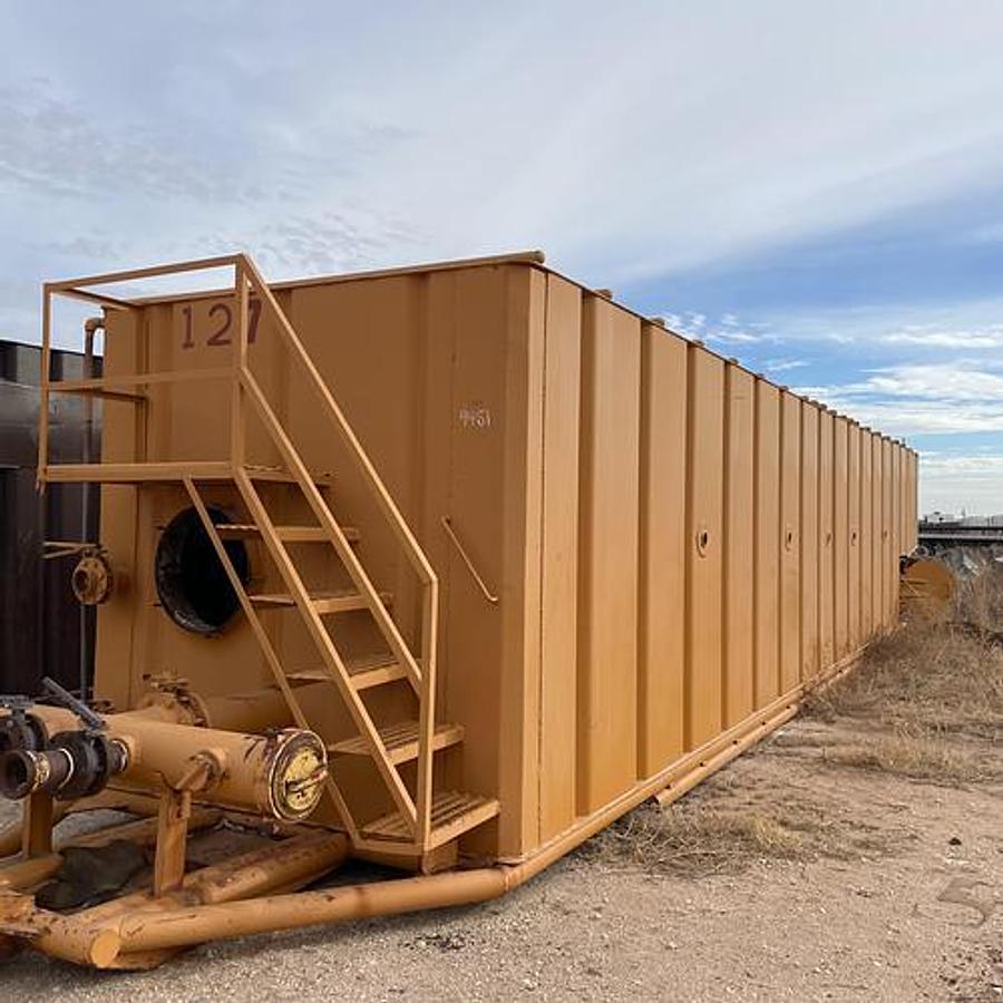 Used 500BBL Frac Tanks- 43x8.5x11, Corrugated Steel, V-bottom, Used Basic Refurb
