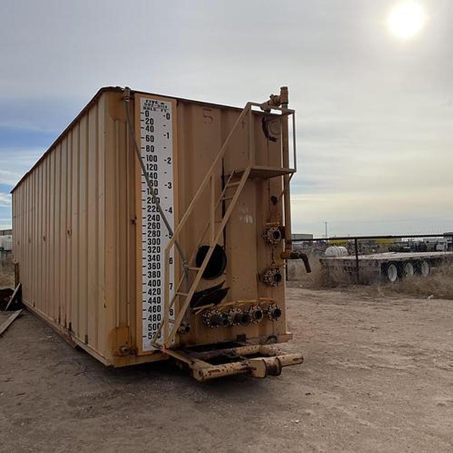 Used 500BBL Frac Tanks- 43x8.5x11, Corrugated Steel, V-bottom, Used Basic Refurb