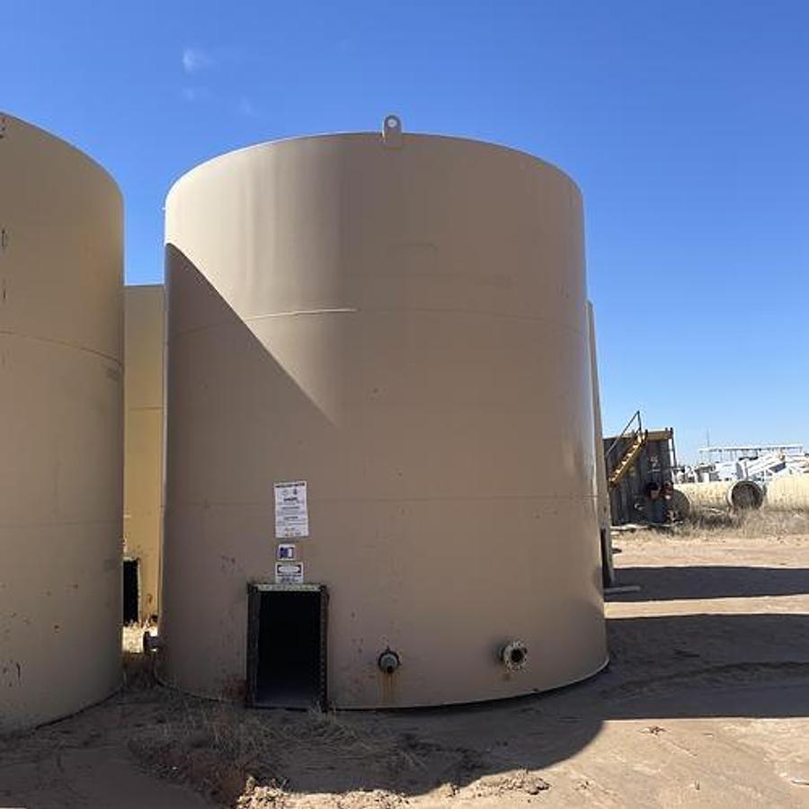 Used Accurate Inc 500BBL Vertical Storage Tanks – 15’6” x 16’, Carbon Steel, Flat Bottom, Used Basic Refurb, 2014