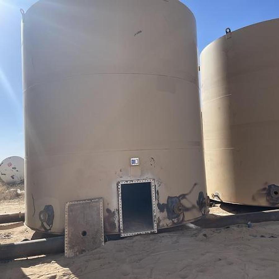 Used Accurate Inc 500BBL Vertical Storage Tanks – 15’6” x 16’, Carbon Steel, Flat Bottom, Used Basic Refurb, 2012