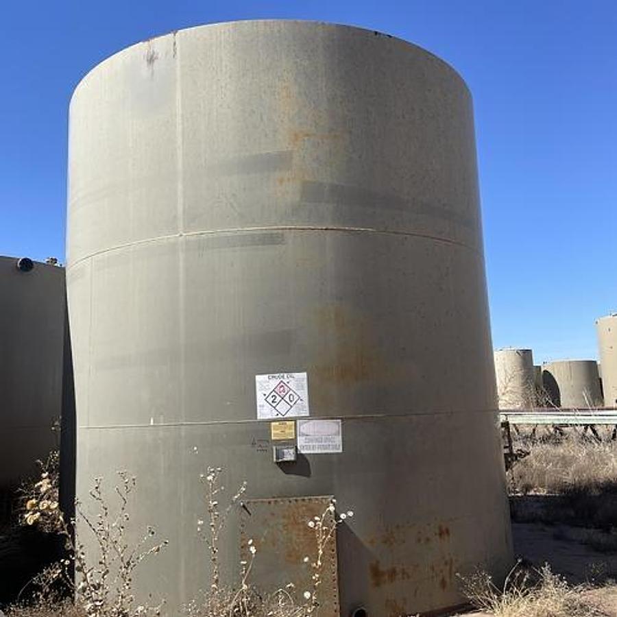 Used Enertech Industries 500BBL Vertical Storage Tanks – 15’6” x 16’, Carbon Steel, Flat Bottom, Used Basic Refurb, 2014