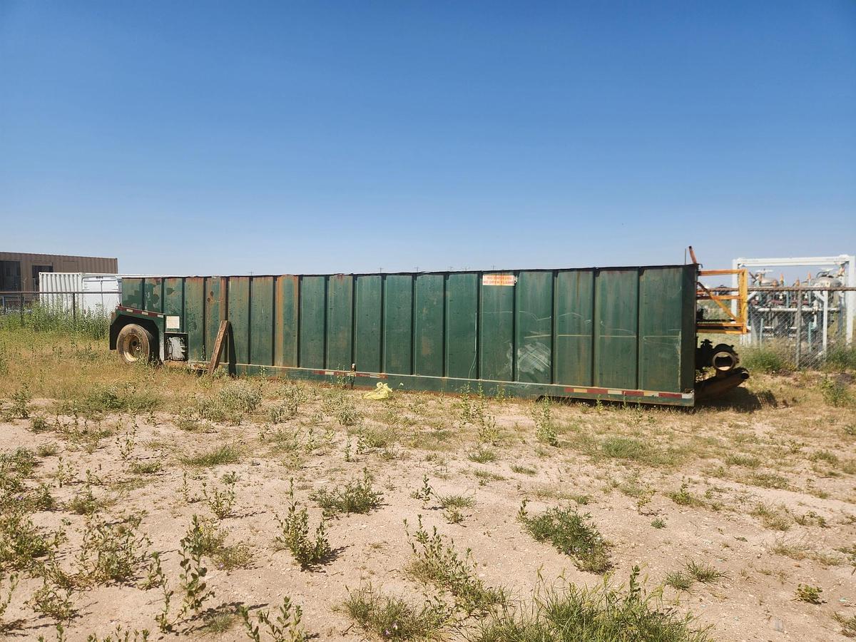 Used 300BBL Open Top Tank On Wheels - 36.5x8x6.5, Corrugated Steel, V-bottom, Used Basic Refurb