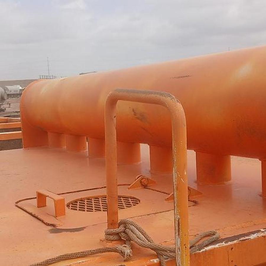 Used 250BBL Open Top Frac Tanks w/ Gas Busters – Corrugated Steel, Round Bottom, Used Basic Refurb